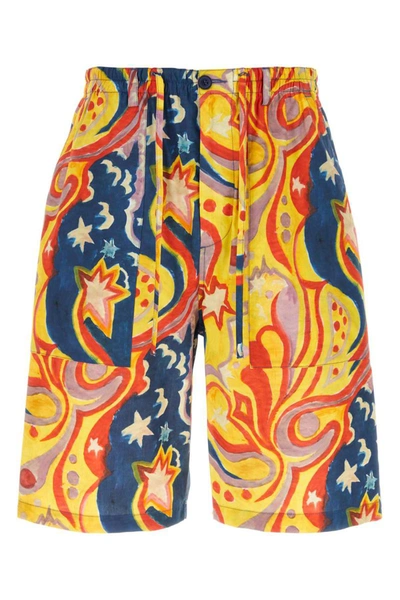 Marni 印花棉质短裤 In Multicoloured