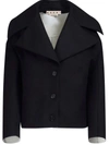 Marni Notched-collar Oversized Jacket In Black