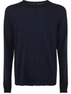 Md75 Wool Round Neck Pullover In Blue