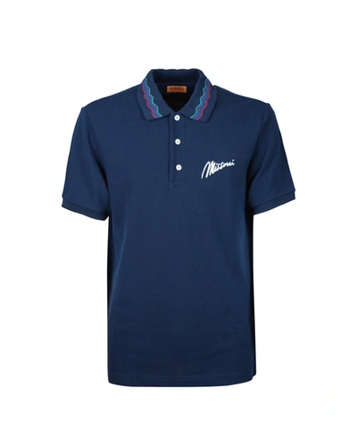 Missoni Sport Polo Shirt In Blue