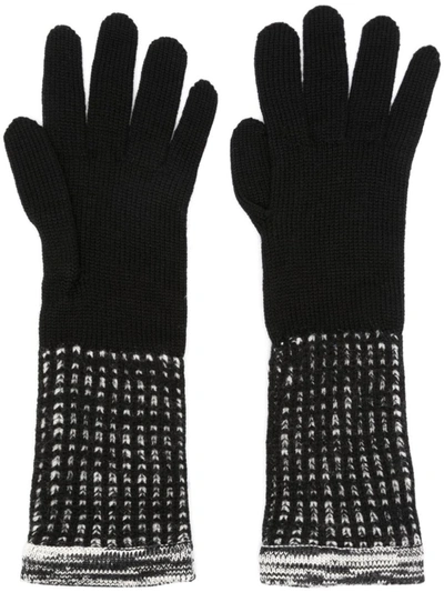 Missoni Sport Wool Gloves In Black