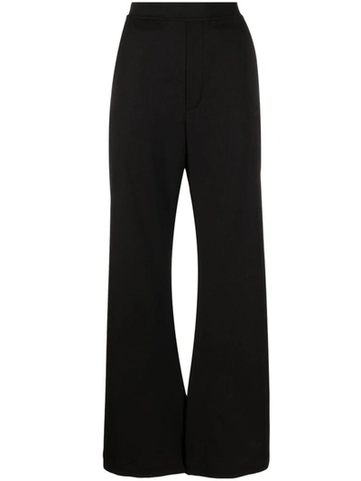 Mm6 Maison Margiela Trompe-l'oeil Wide-leg Trousers In Black