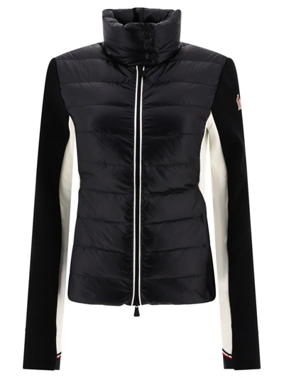 Moncler Padded Technical Cardigan In Black