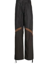 Moncler Nylon Pant With Waist Belt Loops And Drawstrings In Chocolate
