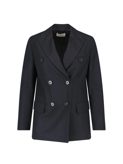 Montedoro Black Double-breasted Blazer