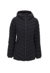 Moose Knuckles Rockcliff Midi Hooded Puffer Jacket In Black