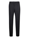 Moschino Stretch Polyester Trousers In Black