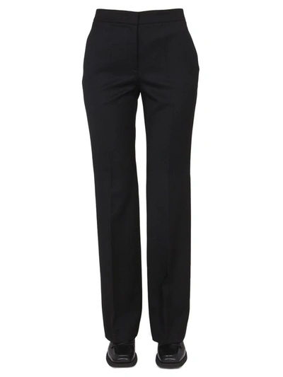 Moschino Couture Wool Grain De Poudre Pants In Animal Print