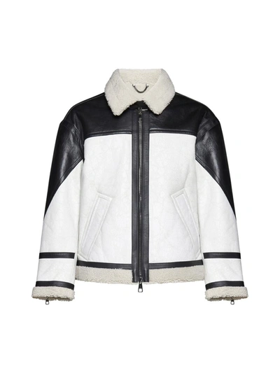 Neil Barrett Coat In White,black