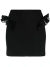 Nensi Dojaka Ruffle-trim Miniskirt In Black