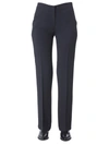 N°21 Black Straight Flat Front Pants In Black