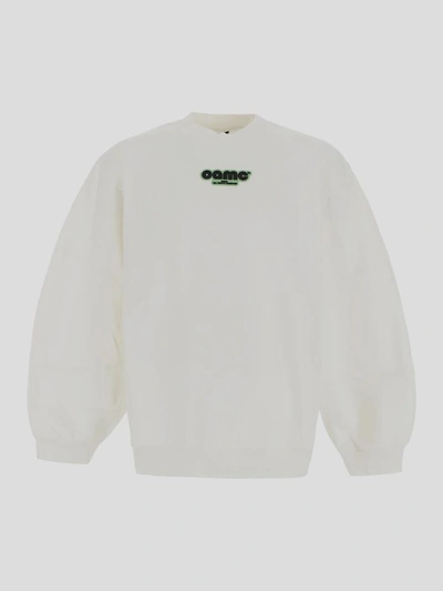 Oamc Logo Cotton Sweatshirt In White
