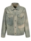 Objects Iv Life Green Traditional Denim Jacket In Green