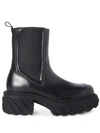 Off-white Tractor Motor Stiefel In Black