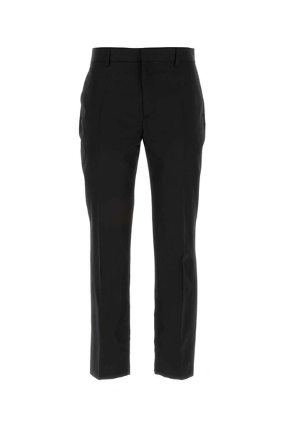 Off-white Slim Tailored Pants With Zippered Ankle In Black
