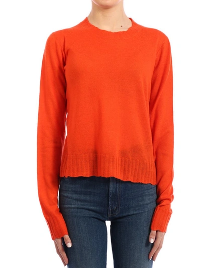 Bottega Veneta Crewneck Knitted Jumper In Orange