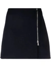 P.a.r.o.s.h A-line High Waist Side Zip Miniskirt In Blu