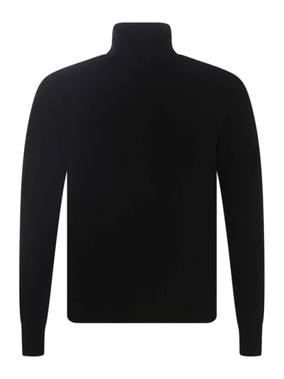 Paolo Pecora Roll Neck Knitted Jumper  In Black