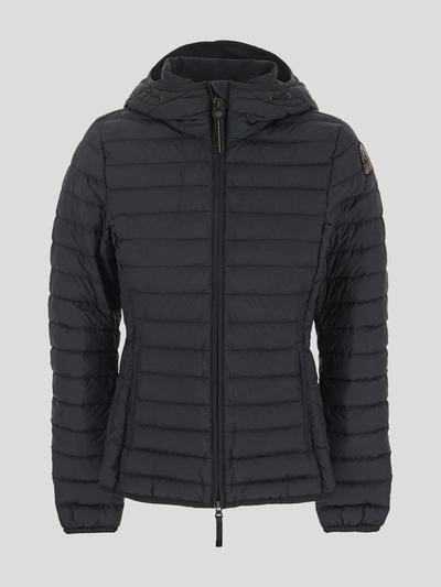Parajumpers Hooden Down Jacket In Black