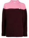 PATOU PATOU TWO-TONE KNITTED JUMPER