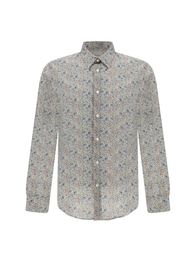 Paul Smith Floral-print Cotton Shirt In Multi