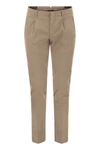 Peserico Men's Cotton And Silk Trousers In Beige