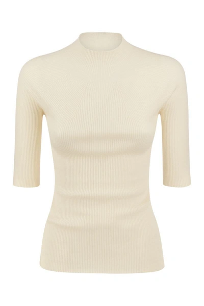 PESERICO PESERICO TRICOT JERSEY WITH HALF SLEEVES