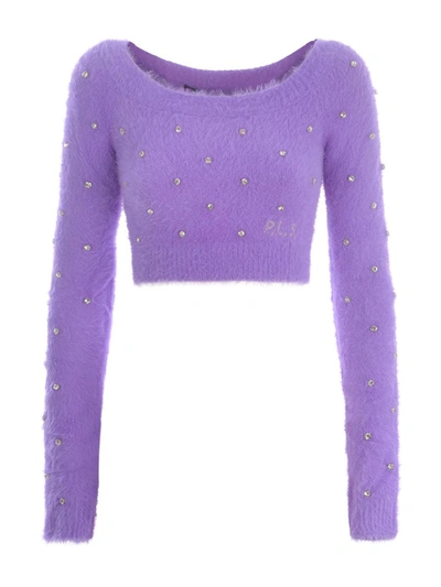 Philosophy Di Lorenzo Serafini Crop Sweater Philosophy In Lilac