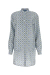 Prada Unique Print Silk Shirt Dress In Printed