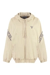 Prada Bestickter Kapuzenpullover Aus Funktionsgewebe In Brown