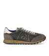 Premiata Lucy 6411 Low-top Suede Sneakers In Grey
