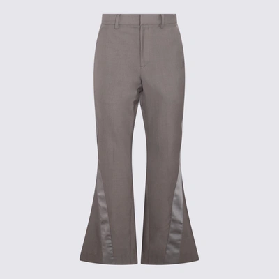 Sacai Panel-detail Flared Trousers In Brown