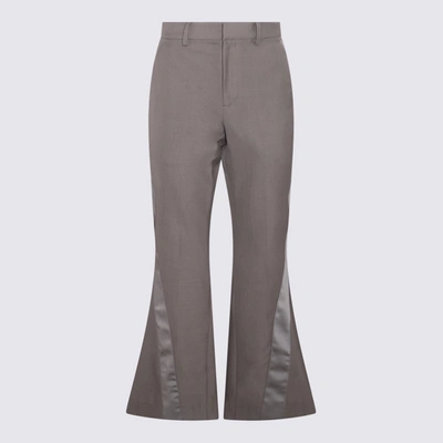 SACAI SACAI BROWN WOO BLEND FLARED PANTS