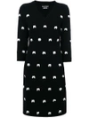 BOUTIQUE MOSCHINO BOUTIQUE MOSCHINO BOW EMBROIDERED DRESS - BLACK,A0405612712191462