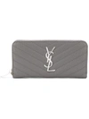 SAINT LAURENT MONOGRAM ZIP AROUND PURSE,358094BOW0212184131