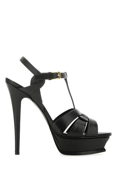 Saint Laurent Sandals In Black