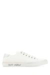 Saint Laurent Malibu Canvas-calf Low-top Sneakers In 9030