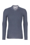 Ferragamo Ribbed-knit Sweater In Graphite