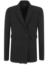 Sapio Long Jacket Back Vent In Black