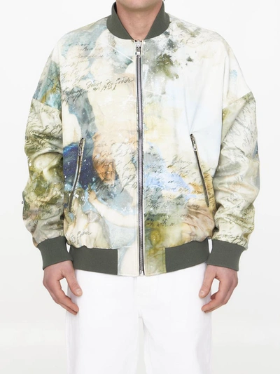 Balmain Painting-print Reversible Bomber Jacket In Multicolor