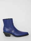 Off-white Slim Texan Ankle Boots In Bluette