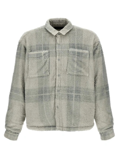 STAMPD STAMPD 'PLAID CROPPED SHERPA BUTTONDOWN' JACKET