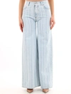 OFF-WHITE STRIPED PALAZZO trousers