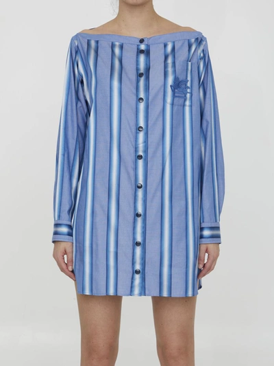 ETRO STRIPED SHIRT DRESS