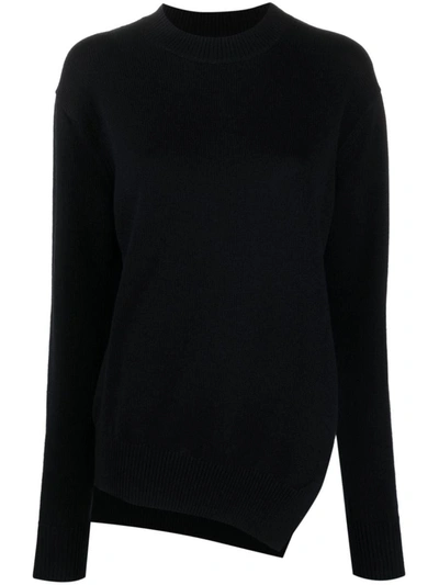 Studio Nicholson Asymmetric Sweater In Blue