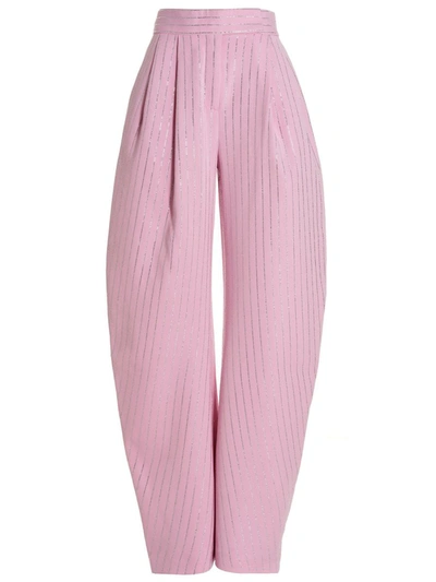 Attico Gary Pants In Rose-pink Viscose In Rosa