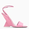 Attico Cheope 110mm Leather Sandals In Pink