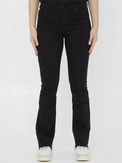 Mother The Weekender Fray Jeans In Black