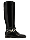 Tory Burch Jessa Riding Square Toe Boots In Black