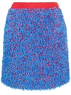 Tory Burch Confetti Tweed Mini Skirt In Blue